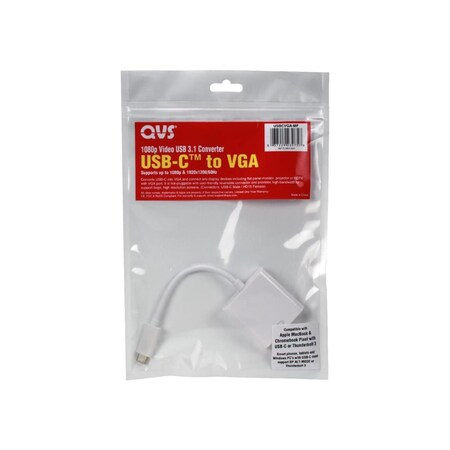 Qvs USB-c Thunderbolt 3 to VGA Video Converter USBCVGA-MF